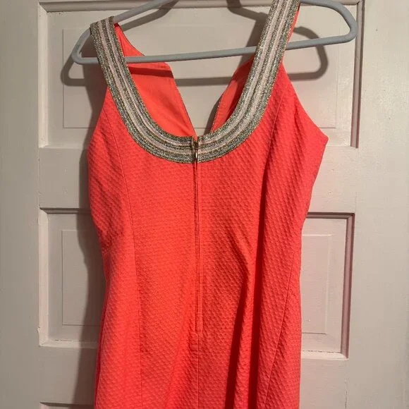 Lilly Pulitzer Size 4 orange dress - Picture 2 of 3